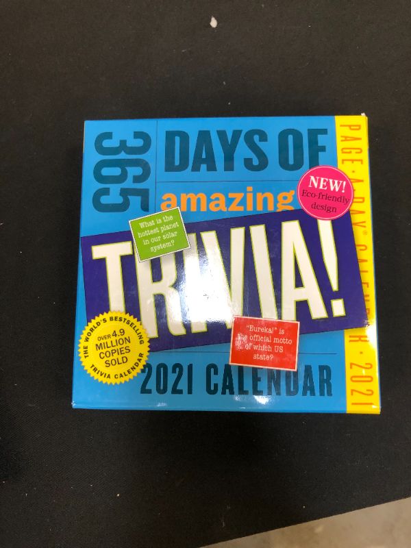 Photo 2 of 365 Days of Amazing Trivia! Page-A-Day Calendar 2021 Calendar – Day to Day Calendar, July 21, 2020