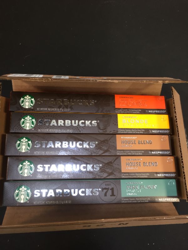 Photo 1 of 5 pack variety of Starbucks capsules ( 10 each pack ) exp - 11-03-2021