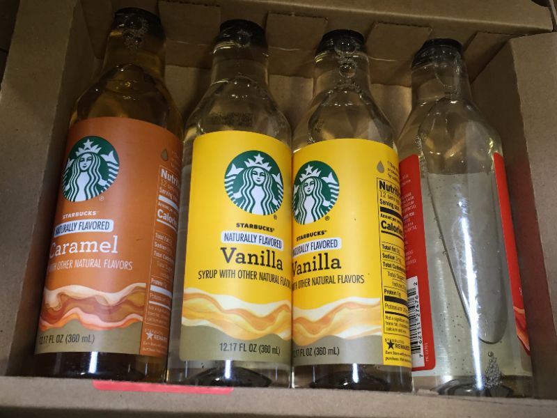 Photo 1 of 4 Starbucks Variety Pack Coffee Syrup 12.17 Oz. Each
Exp--06-MAY-2022