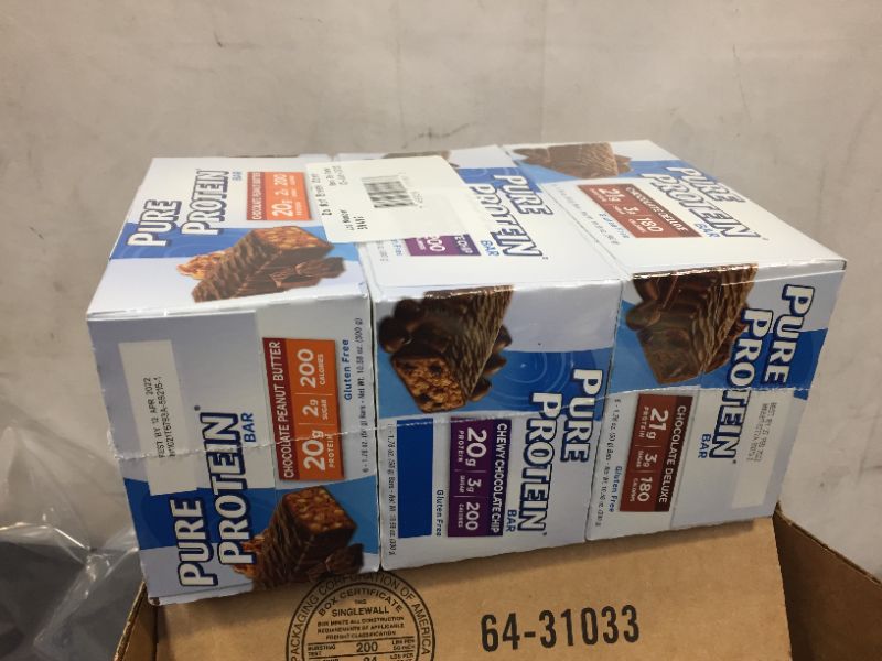 Photo 1 of 36/1.76 Oz Pure Protein Bar,variety Chocolate Snack,gluten Free
Exp--12 Jan-2022