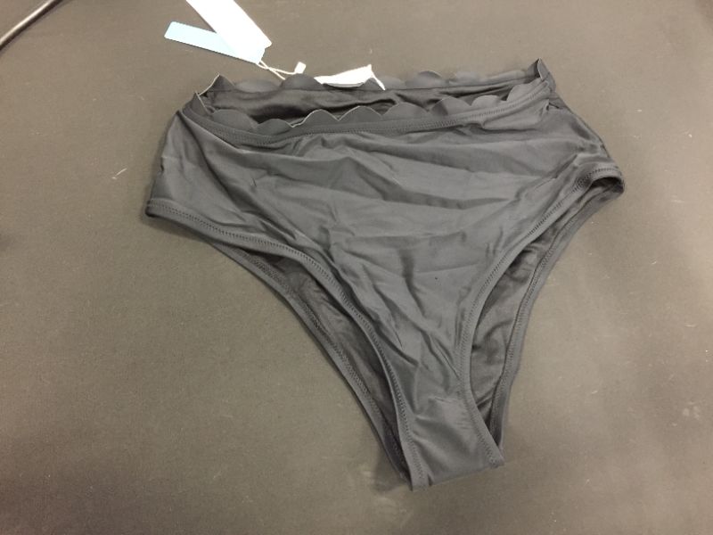 Photo 3 of Black Scalloped High Waisted Bikini Bottom
Size XL
