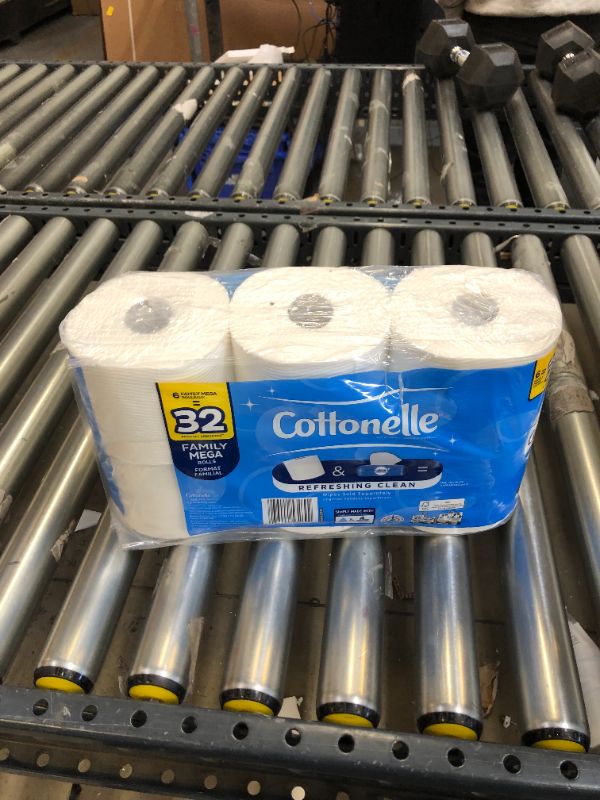 Photo 1 of Cottonelle Ultra Clean Toilet Paper with Active CleaningRipples Texture, Strong Bath Tissue, 6 Family Mega Rolls 