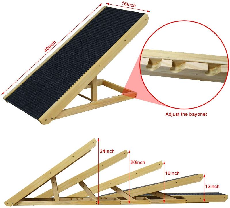 Photo 1 of AlphaPaw PawRamp Full - Adjustable Pet Ramp for Dogs and Cats - Folding Ramp ...
