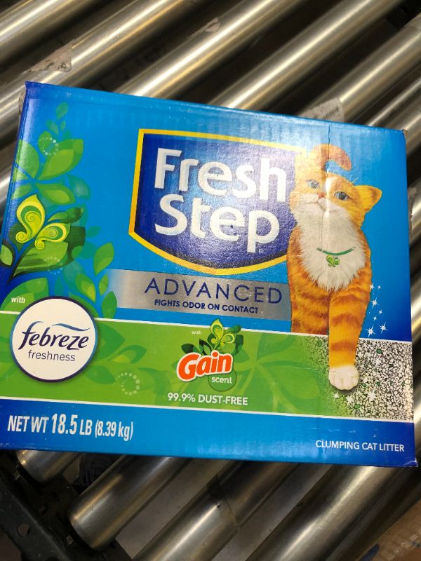 Photo 1 of Fresh Step Advanced Refreshing Gain Scented Clumping Clay Cat Litter, 18.5-lb box, 1 