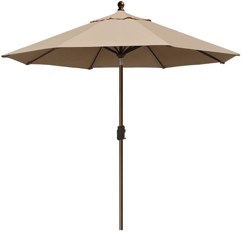 Photo 1 of EliteShade USA sunumbrella 9Ft Market Umbrella Patio Umbrella Outdoor Table Umbrella with Ventilation and 5 Years Non-Fading Top,Heather Beige
 was factory sealed 