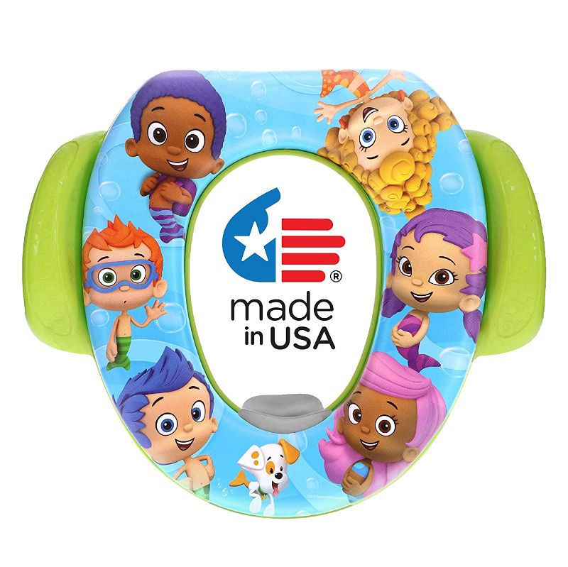 Photo 2 of Ginsey Nickelodeon Bubble Guppies Step Stool
Nickelodeon Bubble Guppies Soft Potty Seat for Toilet Training Kids, Green and Blue, Standard

