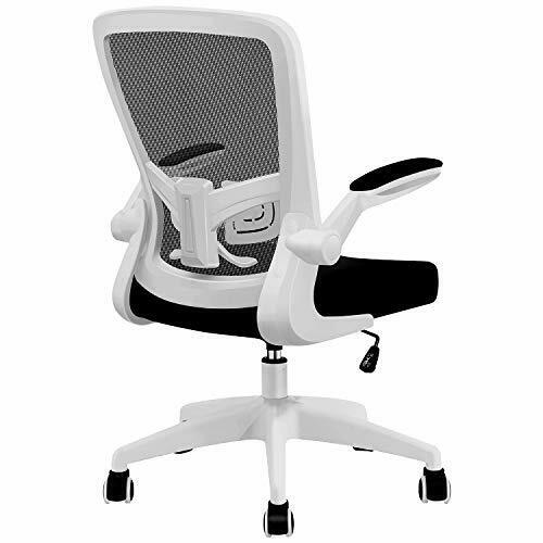 Photo 1 of Office Chair, FelixKing Ergonomic Desk Chair with Adjustable Height, Swivel Computer Mesh Chair with Lumbar Support and Flip-up Arms, Backrest with Breathable Mesh (WHITE)
