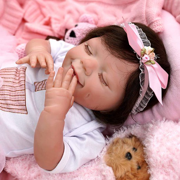 Photo 1 of RSG Reborn Baby Dolls Soft Full Silicone Body 20 inch Realistic Newborn Baby Dolls Lifelike Sleeping Smile Baby Girl Real Life Dolls for Kids Birthday gift
