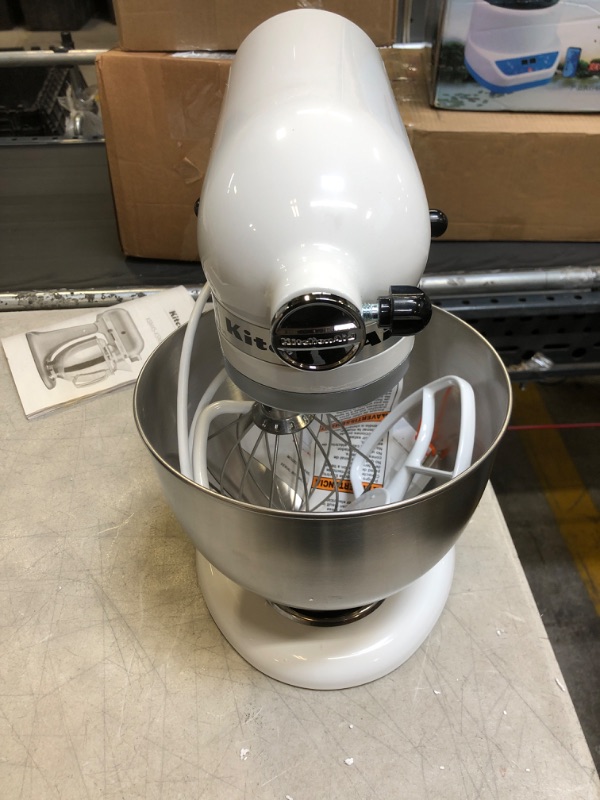 Photo 3 of KitchenAid - Classic™ Series 4.5 Quart Tilt-Head Stand Mixer - White