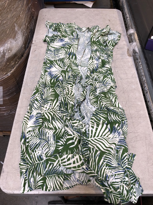 Photo 2 of Ali Tropical Wrap Tie Waist Dress. Medium
Generic Green Floral Dress. Medium

