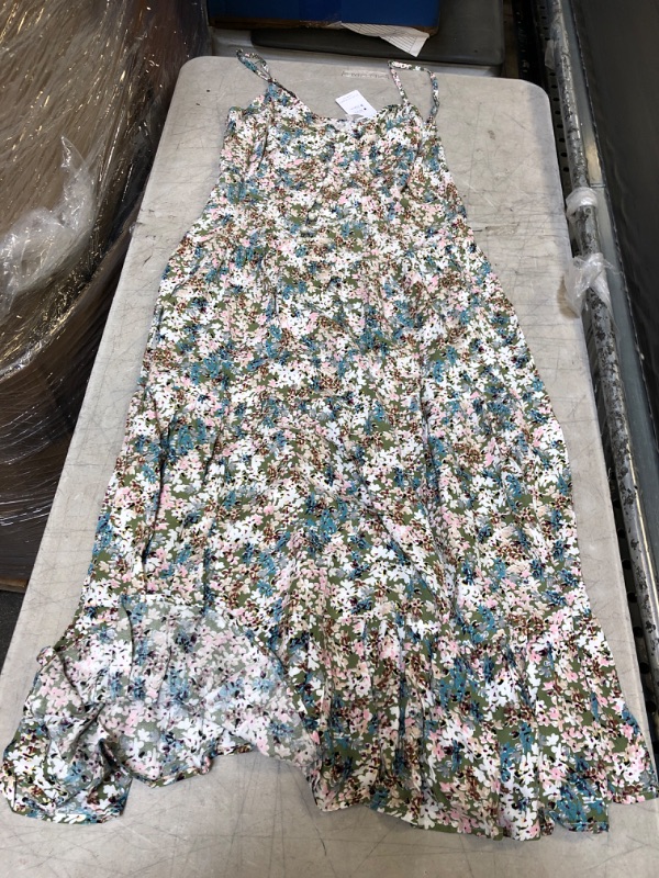 Photo 3 of Ali Tropical Wrap Tie Waist Dress. Medium
Generic Green Floral Dress. Medium
