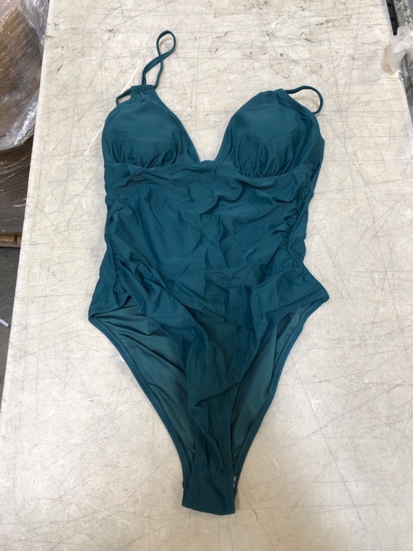 Photo 2 of Allie Ruched Cut-Out Back One Piece Swimsuit. XL
