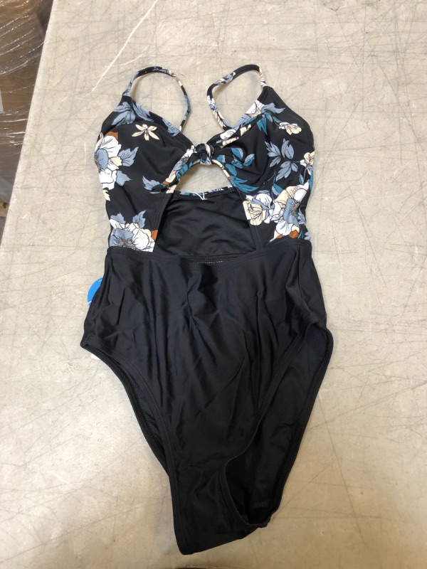 Photo 1 of Generic Black Floral One Piece Swimsuit. Small