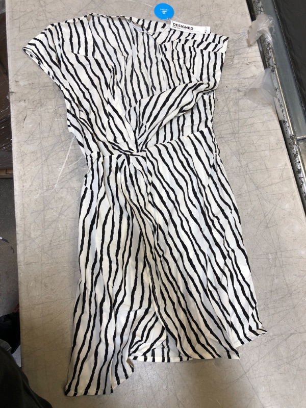 Photo 1 of Eva Wave Striped V-Neck Sleeveless Dress, Small

