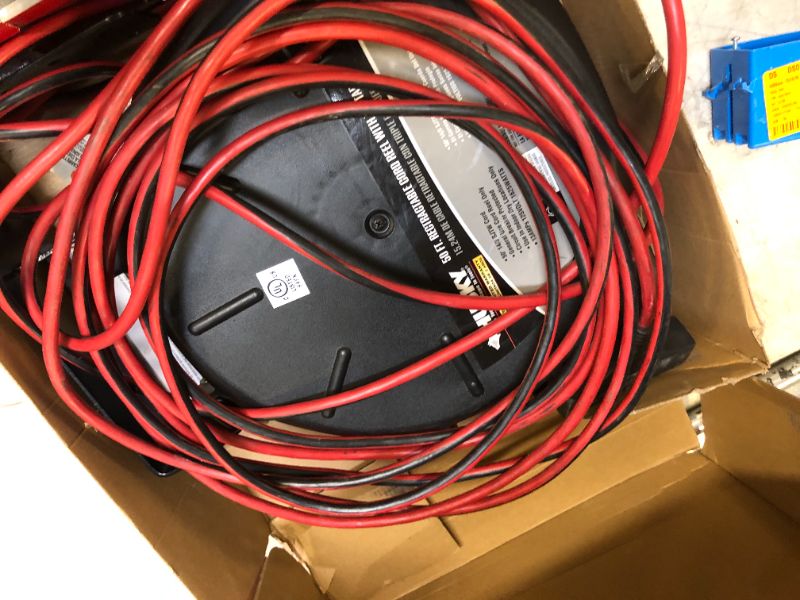 Photo 1 of 50 ft. 14/3 13 Amp Retractable Extension Cord Reel System