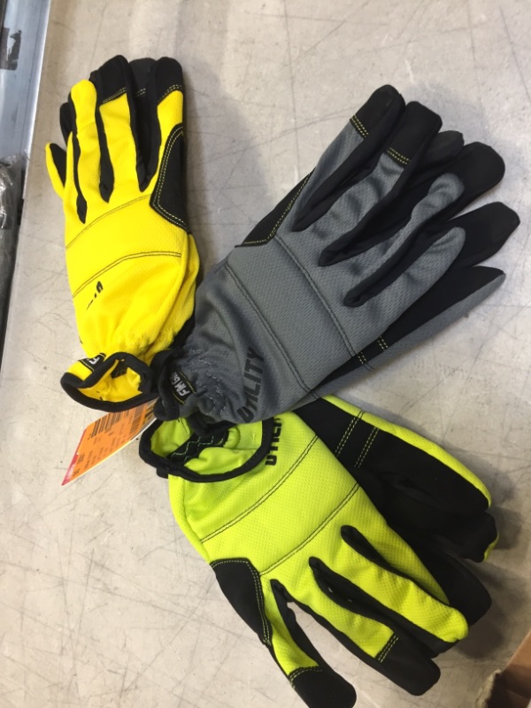 Photo 2 of High Vis Large Utility High Performance Glove (3-Pack)
