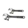 Photo 1 of 6 in. and 10 in. Wide Jaw Adjustable Wrench Set (2-Piece)
