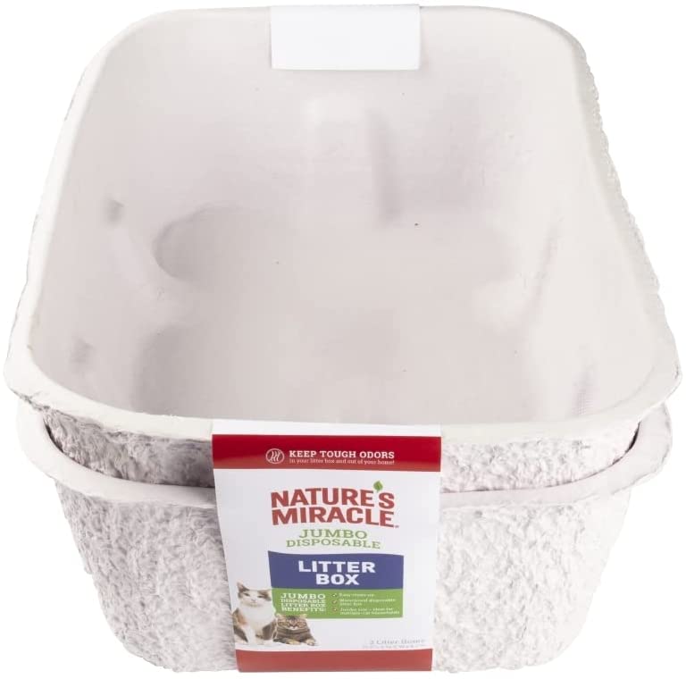 Photo 1 of Nature's Miracle Disposable Litter Box, Jumbo,(Pack of 2)
