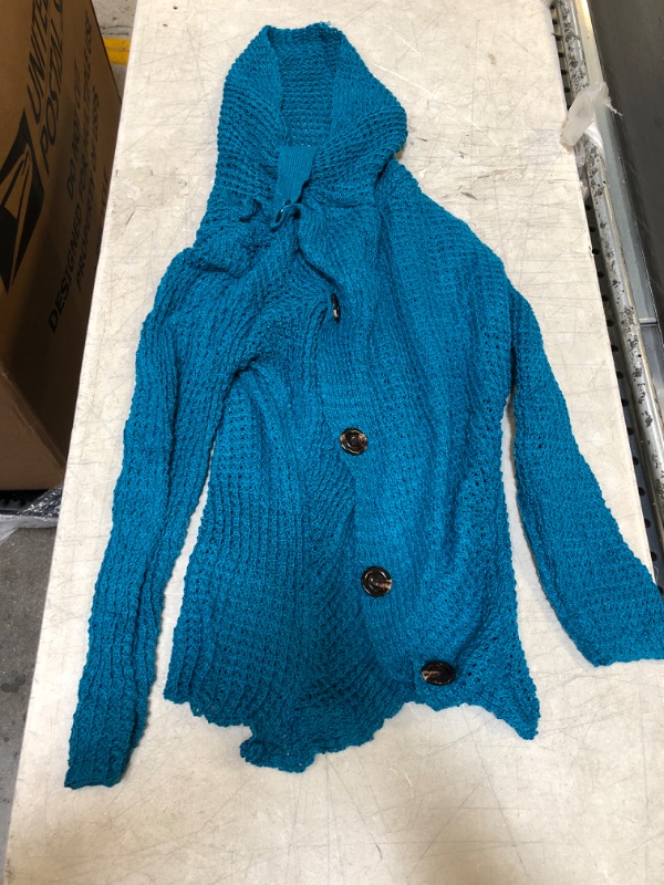 Photo 2 of Generic Blue Cowl Neck Sweater no tag but Looks like Size S