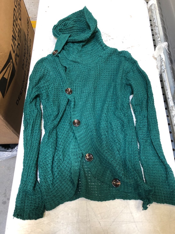 Photo 1 of Generic Green Knitted Cowl Neck Sweater XL