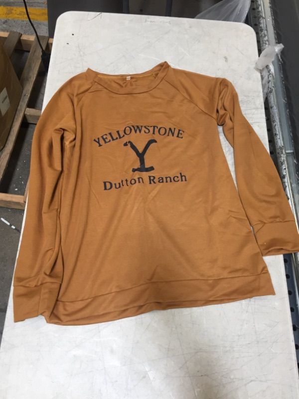 Photo 1 of Generic Brown Long Sleeve Dutton Ranch Sweatshirt, Medium