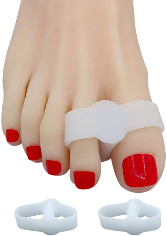 Photo 1 of Zinyakon Gel Big Toe Separators, 12 Pack of Big Toe Spacers W/ 2- Loops for Big Toe Alignment, Silicone Big Toe Corrector for Overlapping Toes and Bunion, Foot Pain Relief (White2)
