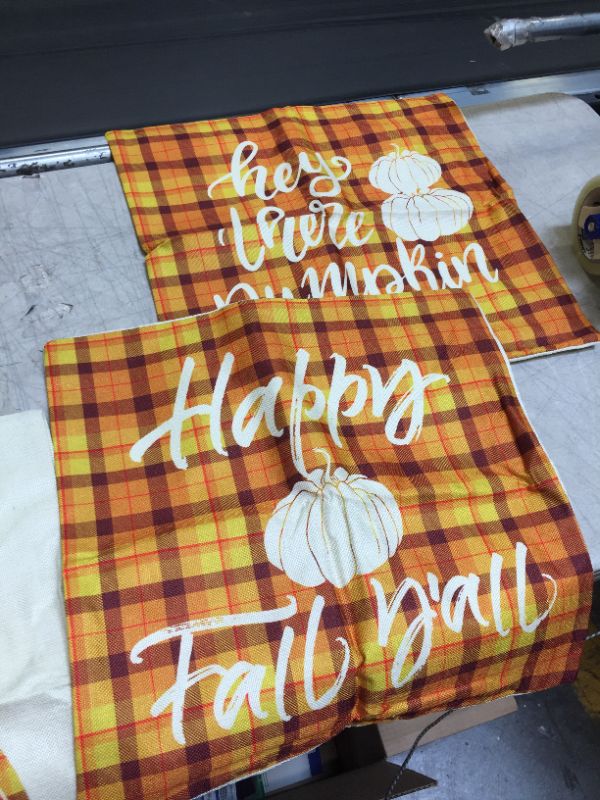 Photo 3 of 4 pack of Fall themed pillow covers 18x18in