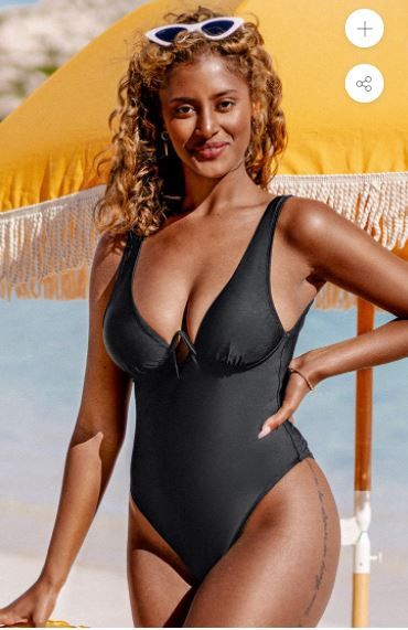 Photo 1 of Livia Black Cutout One Piece Swimsuit
SMALL