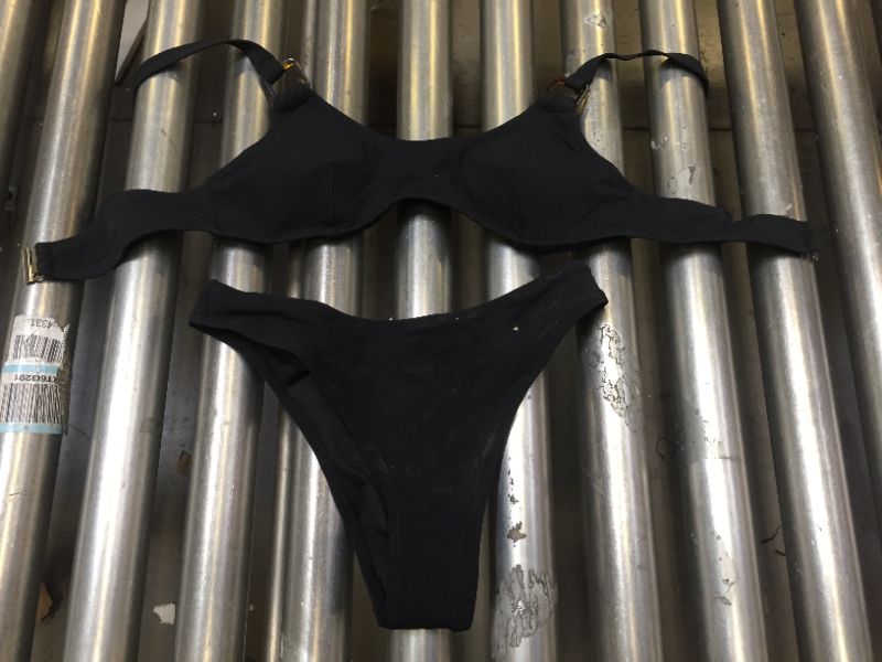 Photo 1 of WOMEN'S MEDIUM BLACK/GOLD BIKINI SET