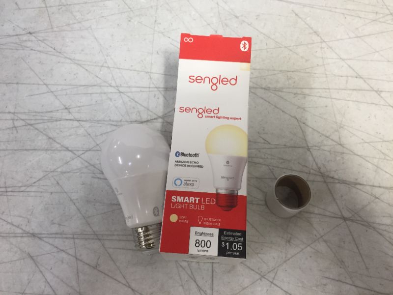 Photo 2 of Sengled Smart Bulb, Alexa Light Bulb Bluetooth Mesh, Smart Light Bulbs That Work with Alexa Only, A19 Dimmable LED Bulb E26, 60W Equivalent Soft White 800LM, Certified for Humans Device, 1 Pack
