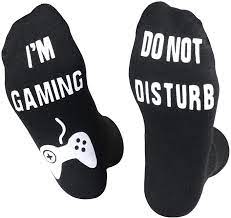 Photo 1 of Do Not Disturb Gaming Socks, Gamer Socks Funny Gifts for Teenage Boys Mens Womens Father Dad Hunband Sons Kids Game Lovers -- 2 PACK