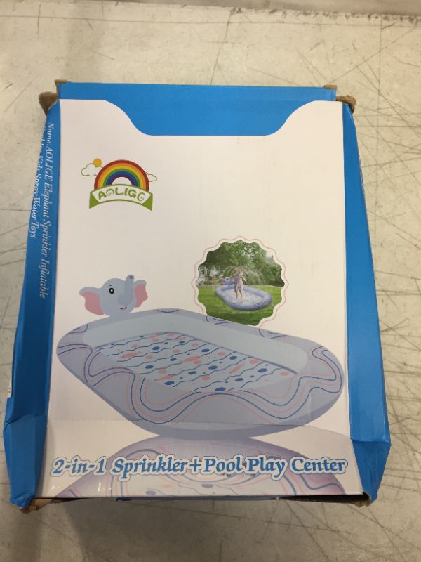 Photo 1 of 2 IN 1 SPRINKLER + POOL PLAY CENTER ELEPHANT 