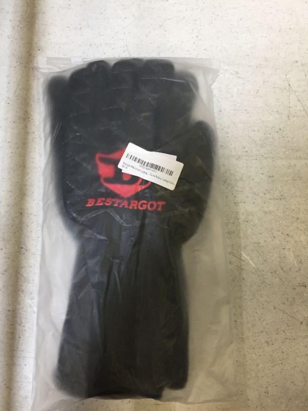 Photo 2 of Bestargot BBQ Gloves Grilling Gloves 1472? Heat Resistant Kitchen Gloves Oven Mitts, Silicone Non-Slip, Oven Gloves 14‘’ Extra Long, for Cooking Gloves Baking Cutting Welding
