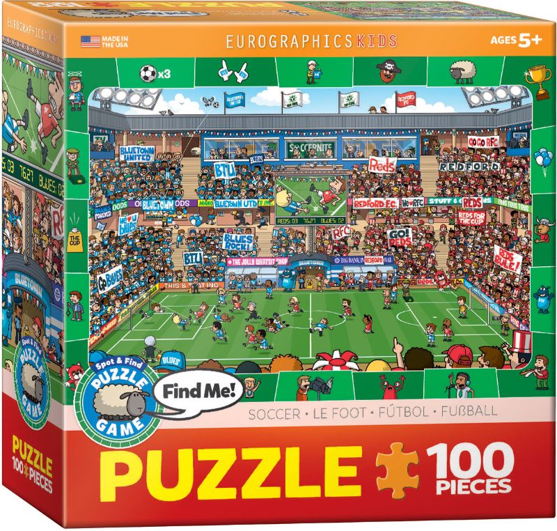 Photo 1 of EuroGraphics Soccer Spot & Find 100 Piece Puzzle
