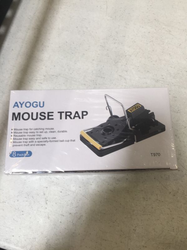 Photo 1 of AYOGU Mouse Traps Indoor, Mice Trap That Work, Mouse Trap for House, Effective Easy Setup and Reusable Mouse Catcher Trap, 8 Pack
