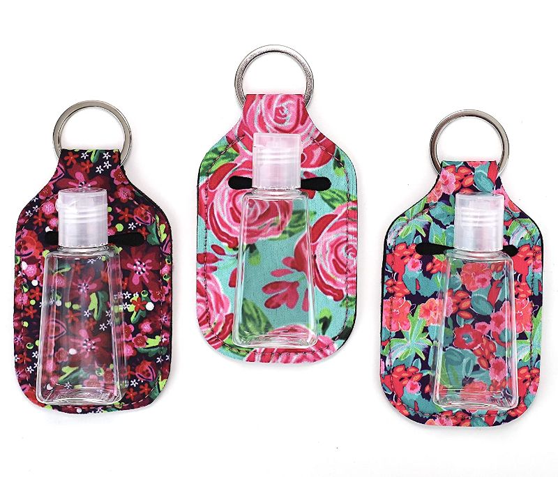 Photo 1 of Zario Empty Travel Size Bottle and Keychain Holder - Refillable Travel Sized Keychain Carriers with Flip Cap Reusable Bottles - 30 ML Refillable Bottles for Soap, Lotion, and Liquids (Floral 3)
2 PCK