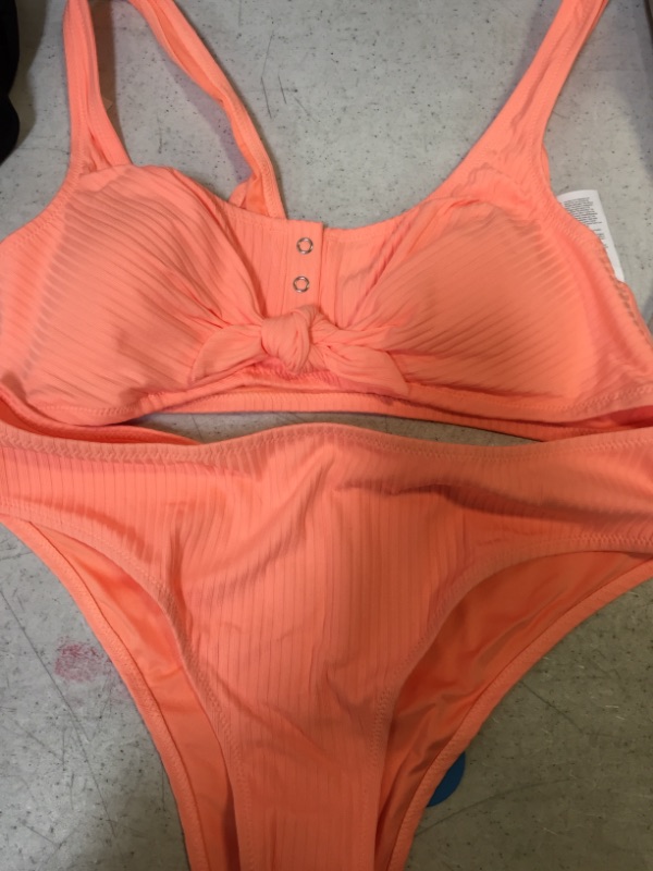 Photo 4 of Olive Orange Knotted Tank Bikini Size: XL