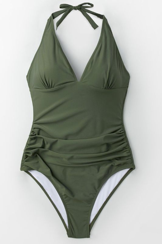 Photo 3 of 
Mossy Green Ruched One Piece Swimsuit Size: XLarge