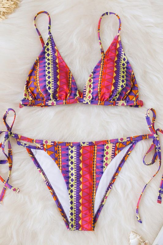 Photo 4 of Boho Print Triangle Bikini Size: Medium