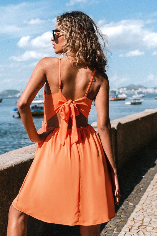 Photo 1 of Rosalinda Slip Strap Cut-Out Dress Size: Medium