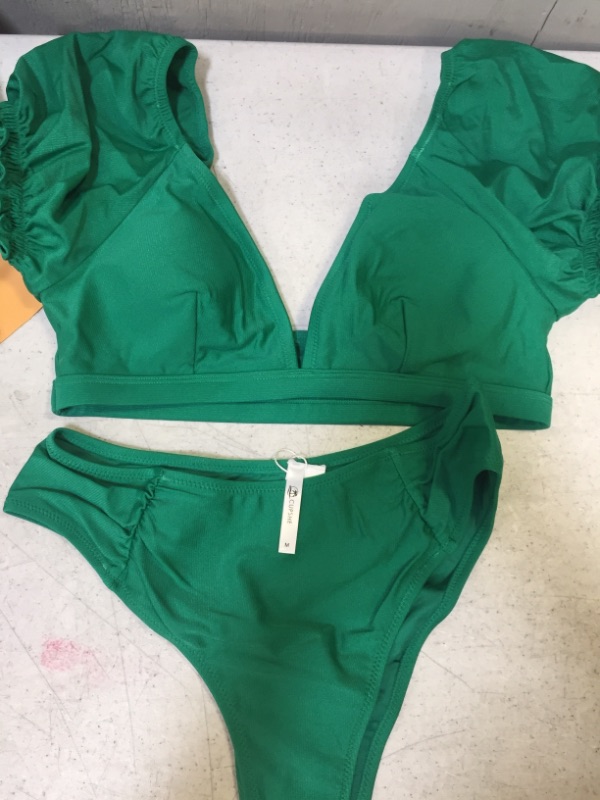 Photo 4 of 
Puffed Sleeve V-Neck Bikini Size: Medium