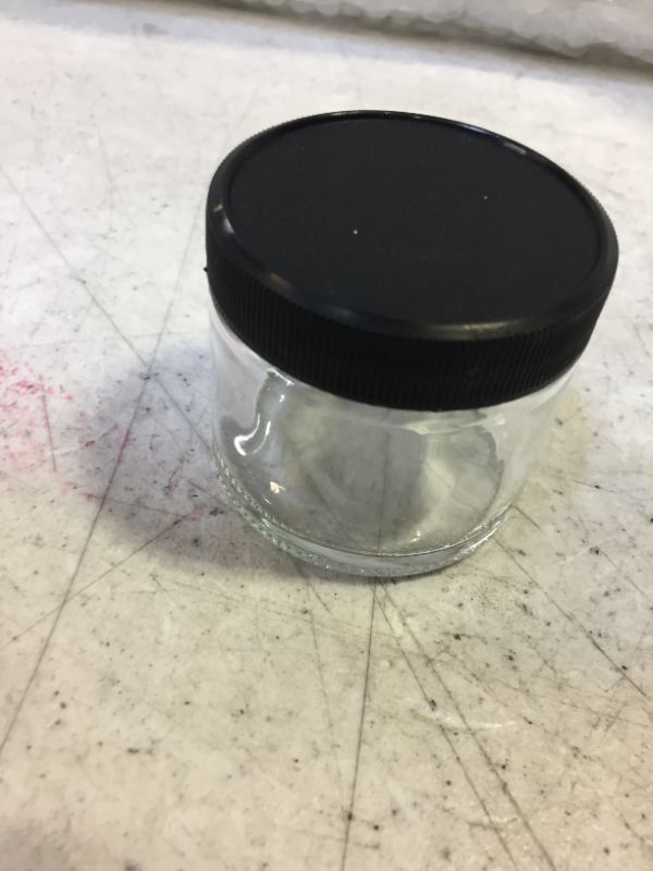 Photo 3 of 20 small glass jar with plastic black lid 