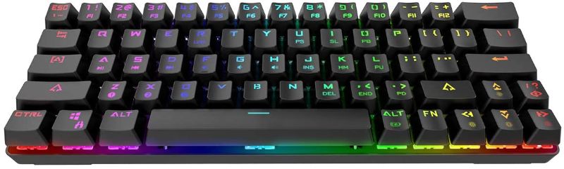 Photo 1 of DIERYA DK63 60% Percent Keyboard, Dedicated Arrow Keys, Wired Wireless Keyboard Ergonomic Keyboard, RGB Backlit, Bluetooth Keyboard Full Keys Programmable, Gaming Keyboard 60 Percent(Brown Switches)