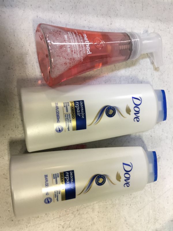 Photo 2 of 2 pack Dove Nutritive Solutions Intensive Repair Shampoo 20.4 oz and used Method hand soap 

