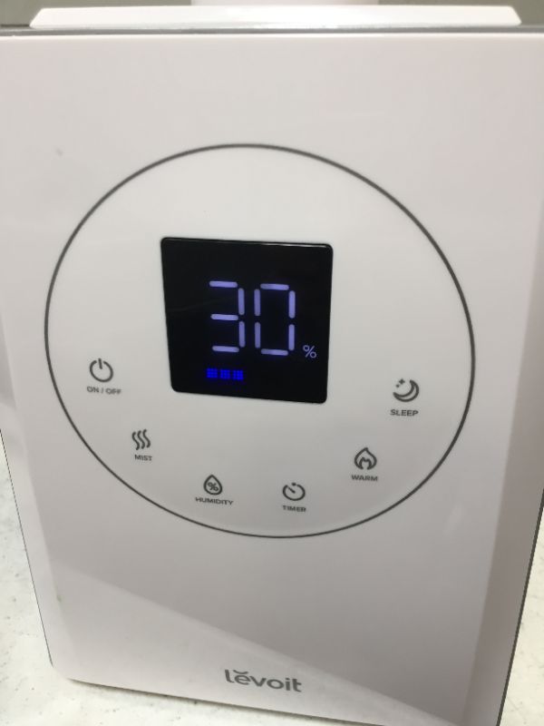 Photo 2 of LEVOIT Humidifiers for Bedroom Large Room Home, Smart Wifi Alexa Control, 6L Top Fill Warm and Cool Mist for Whole House, Essential Oil, Customized Humidity, Sleep Mode, Timer, Ultra Quiet, White