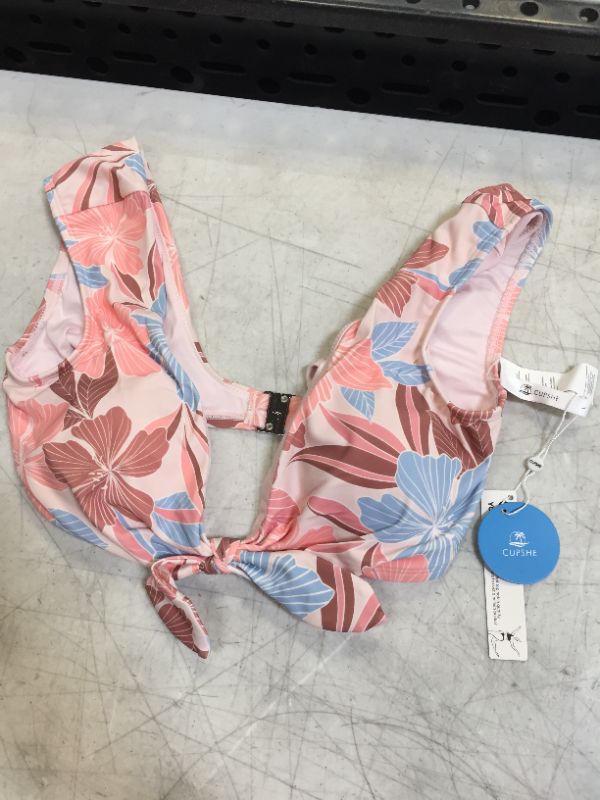 Photo 2 of Floral Impressions Bunny Tie Bralette Bikini Top LARGE