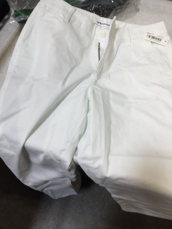 Photo 1 of Amazon Essentials White Pants size 4