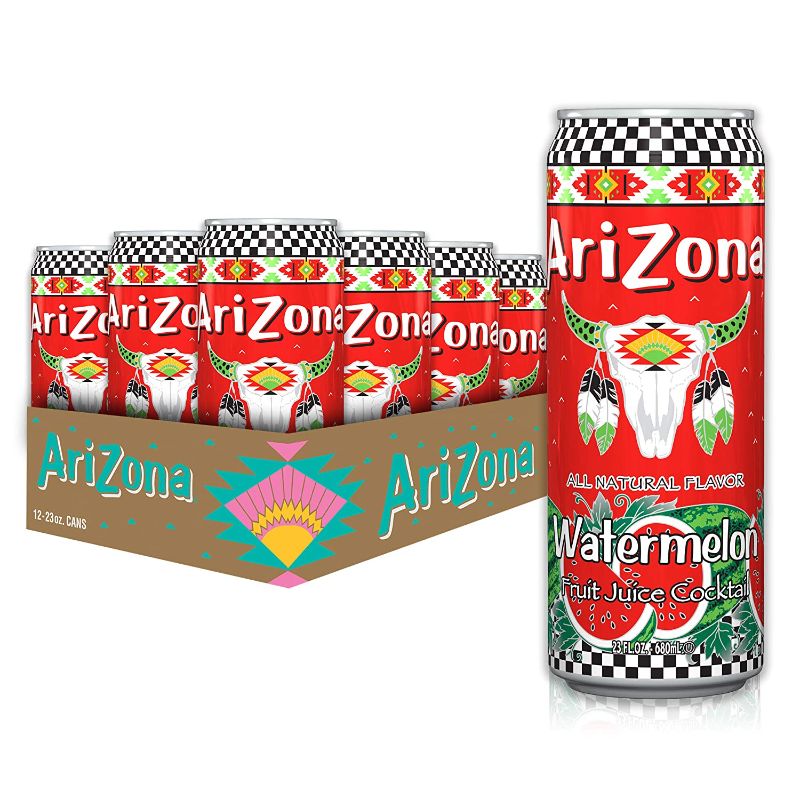 Photo 1 of Arizona Watermelon Drink Big Can, 23 Fl Oz x Pack of 12--only 11 count 
