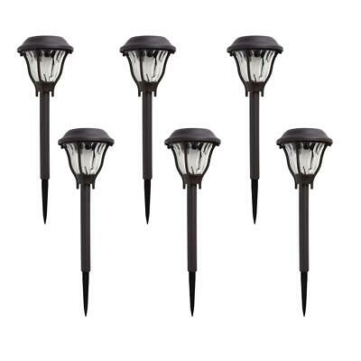 Photo 2 of --2 BOXES-- Hampton Bay Solar Zinc Outdoor Integrated LED Landscape Pathway Lights 5 Pack
