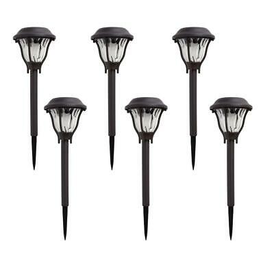 Photo 1 of --2 BOXES-- Hampton Bay Solar Zinc Outdoor Integrated LED Landscape Pathway Lights 5 Pack
